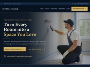 Northline Painting homepage design preview